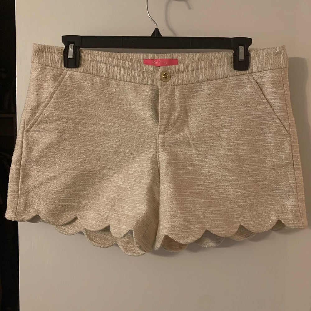 Lily Pulitzer 5” Buttercup Short Gold EUC